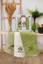 Махрові кухонні рушники Mercan Olive 40x60 см 3шт — изображение 3