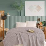 Літнє вафельне покривало піке NILhome Perla heart 220x240 см таш
