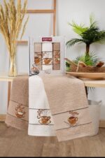 Махрові кухонні рушники Mercan Coffee 40x60 см 3шт - Зображення 4
