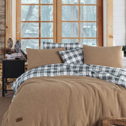 Купити Комплект теплої постільної білизни євро SHERWOOD Cozy Istanbul Kahve