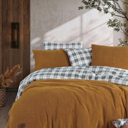Купити Комплект теплої постільної білизни євро SHERWOOD Cozy Istanbul Zerdecal