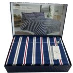Комплект постільної білизни сатин Maison d'or Revan Loire Navy євро купити