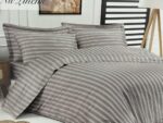 Комплект постільної білизни сатин Maison D'or Antik Nil Linens Grey євро — изображение 4
