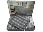 Комплект постільної білизни сатин Maison D'or Antik Nil Linens Grey євро — изображение 2