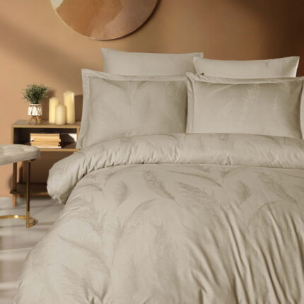 Комплект постільної білизни Saheser Delux Jacquard 300 TC Hazel Bej Євро купити