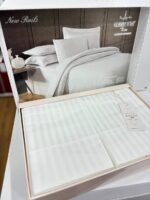 Постільна білизна страйп сатин Maison D'or New Rails White євро — изображение 2