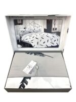 Комплект постільної білизни сатин Maison D'or Plumes Grey Євро - Зображення 2