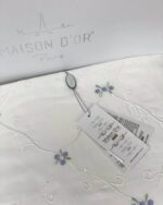 Комплект постільної білизни люкс сатин Maison D'or Juanna Ecru-Lilac Євро — изображение 6