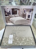 Комплект постільної білизни сатин люкс Maison D'or Rose Marine Beige Полуторний — изображение 3