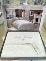 Комплект постільної білизни сатин люкс Maison D'or Rose Marine Ecru Полуторний — изображение 4