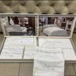 Комплект постільної білизни сатин люкс Maison D'or Rose Marine Ecru Полуторний — изображение 8