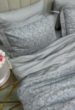 Комплект постільної білизни сатин люкс Maison D'or Rose Marine Grey Полуторний — изображение 3