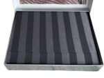 Комплект постільної білизни сатин бамбук Maison D'or Fous Linens Grey-Black євро — изображение 3