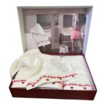 Подарунковий набір рушників Maison D'or Ruffle Love Ecru-Red купити