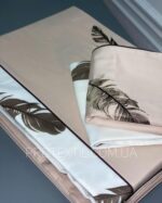 Комплект постільної білизни сатин Maison D'or Plumes Beige Полуторний - Зображення 7