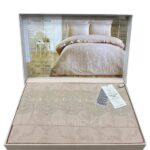 Постільна білизна сатин-жакард Maison D'or Mirabella Dantela Beige Євро Купити