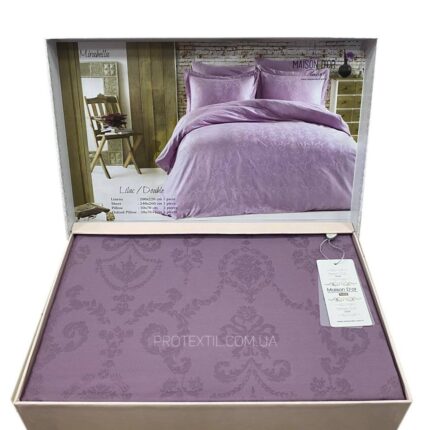 Постільна білизна сатин-жакард Maison D'or Mirabella Lilac Сімейна Купити