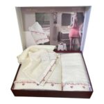 Подарунковий набір рушників Maison D'or Ruffle Love Ecru-Pink купити