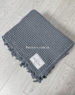 Вафельне плед покривало Maison D'or Emeline Grey 180x240 см - Зображення 2