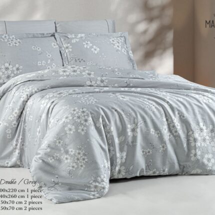 Комплект постільної білизни Maison D'or Marguerites Grey тенсел