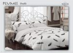 Комплект постільної білизни сатин Maison D'or Plumes Grey Євро купити