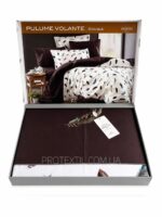 Комплект постільної білизни сатин Maison D'or Pulume Volante Brown Сімейний купити