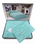 Комплект постільної білизни сатин люкс Maison D'or Rose Marine Ice Blue Сімейний Купити