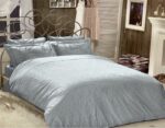 Комплект постільної білизни сатин люкс Maison D'or Rose Marine Grey Полуторний — изображение 2