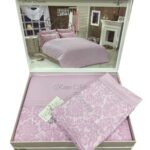 Комплект постільної білизни сатин люкс Maison D'or Rose Marine Pink Сімейний Купити