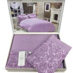 Комплект постільної білизни сатин люкс Maison D'or Rose Marine Lilac Сімейний Купити