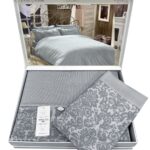 Комплект постільної білизни сатин люкс Maison D'or Rose Marine Grey Сімейний Купити
