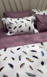 Комплект постільної білизни сатин Maison D'or Pulume Volante Lilac Сімейний - Зображення 2