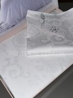 Постільна білизна сатин-жакард Maison D'or Mirabella White Сімейна - Зображення 3