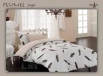Комплект постільної білизни сатин Maison D'or Plumes Beige Полуторний купити