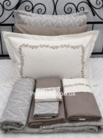 Постільна білизна з пледом піке Istanbul Dafne 200x220 см Beige — изображение 2