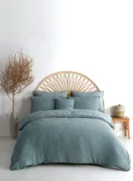 Комплект постільної білизни Limasso Bassin 200 х 220 см Mineral Blue. Купити