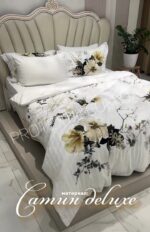 Комплект постільної білизни сатин Maison D'or Alita Beige Євро - Зображення 4
