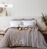 Постільна білизна з пледом піке Istanbul Dafne 200x220 см Beige Купити