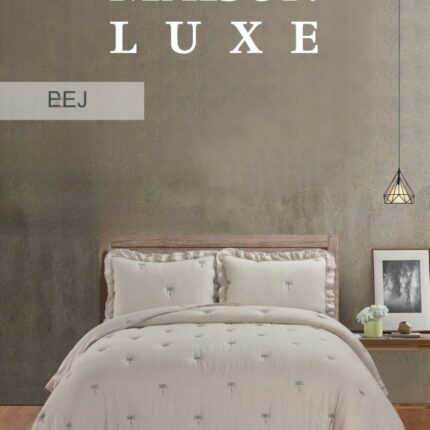 Муслінове покривало з наволочками Maison Lux 240x260 см Bej