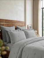 Муслінове покривало з наволочками Maison Lux 240x260 см Gri - Зображення 3