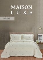 Муслінове покривало з наволочками Maison Lux 240x260 см Krem