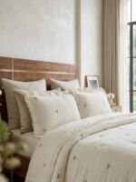 Муслінове покривало з наволочками Maison Lux 240x260 см Krem — изображение 2
