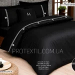 Постільна білизна люкс сатин з вишивкою Maison D'or Deluxe Antrasit Євро Купити