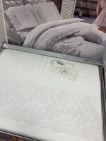 Постільна білизна люкс сатин Maison D'or Gloria White Євро - Зображення 3