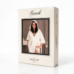 Жіночий вафельний халат Maison D’or Greek Кремовий — изображение 4