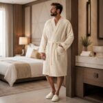 Мусліновий халат Maison D’or Nature Comfort Cream унісекс кремовий — изображение 2