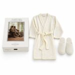 Мусліновий халат Maison D’or Nature Comfort Cream унісекс кремовий — изображение 3