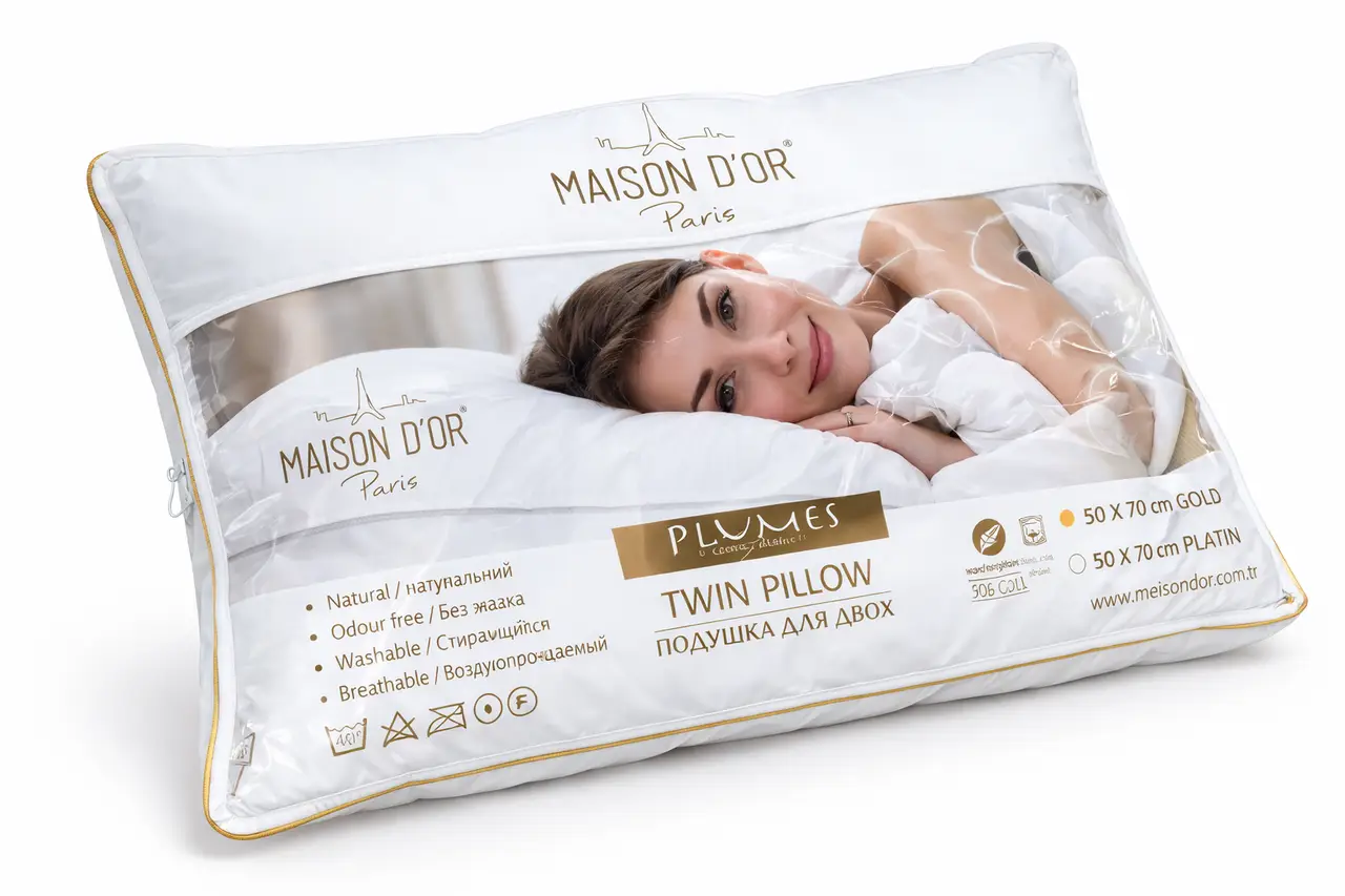 Подушка Maison D’or Plumes Twin Pillow пух-перо 50х70 см Подушка Maison D’or Plumes Twin Pillow пух-перо 50х70 см Купити.