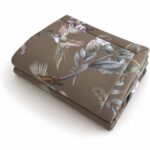 Постільна білизна з єгипетської бавовни з літньою ковдрою Summer Paradise Birds Brown, Євро - Зображення 3