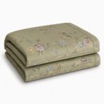 Постільна білизна з єгипетської бавовни з літньою ковдрою Summer Vintage Garden Green, Євро — изображение 3